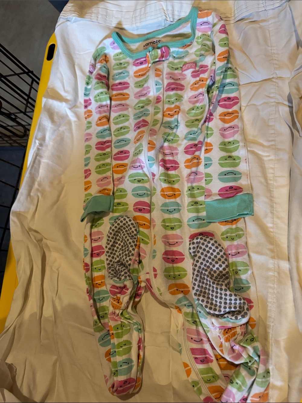 Lamaze Multicolor Smiley Face Footed One-Piece Pajamas